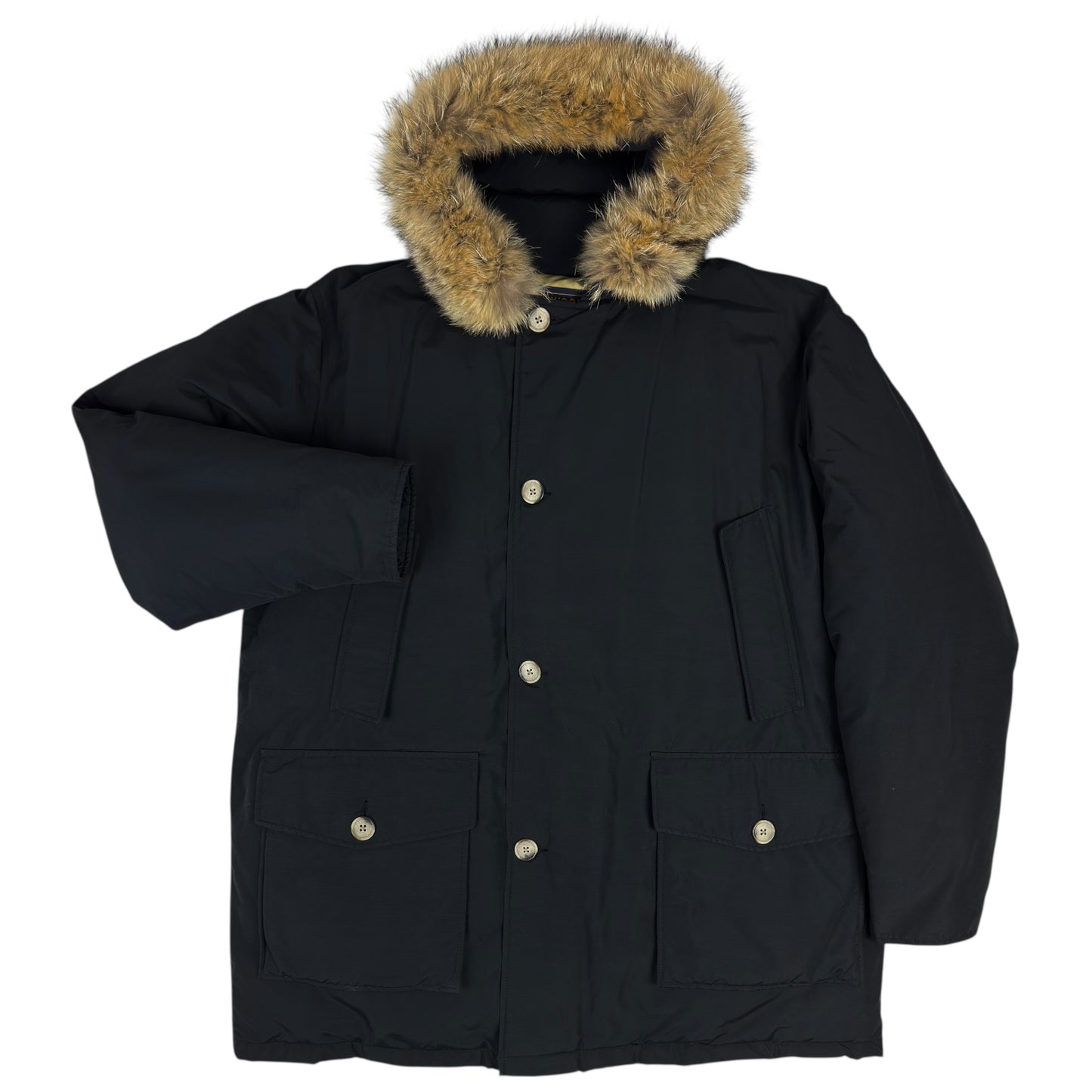 Geacă Arctic Parka Woolrich 80% Puf 20% Pene 100% Blană De Coiot - XXL
