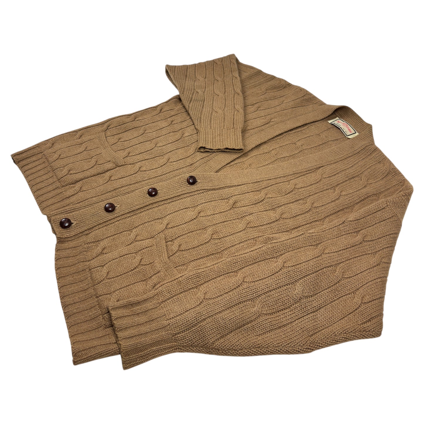 Cardigan Alan Paine Vintage 100% Păr De Cămilă - XL