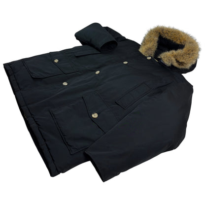 Geacă Arctic Parka Woolrich 80% Puf 20% Pene 100% Blană De Coiot - XXL