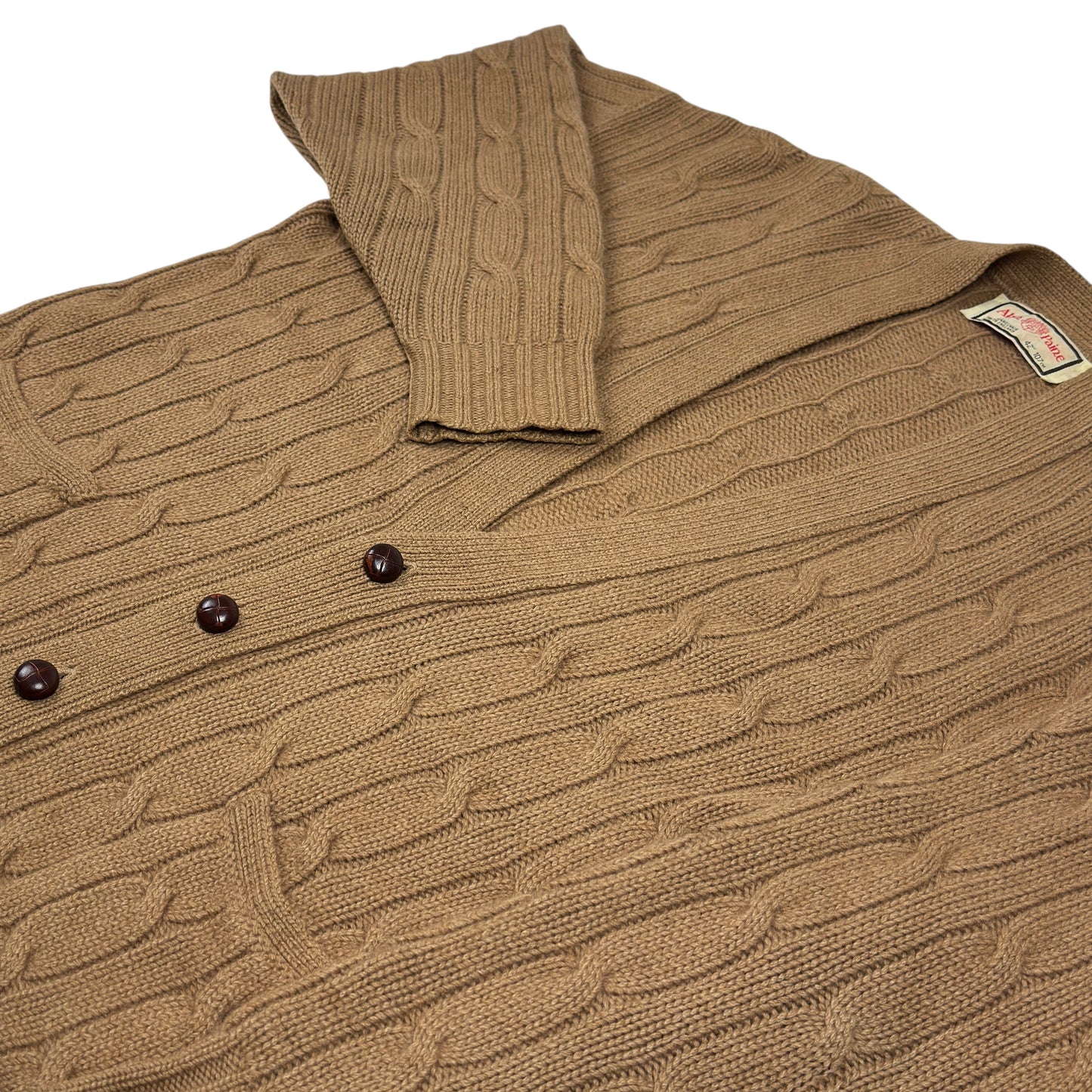 Cardigan Alan Paine Vintage 100% Păr De Cămilă - XL