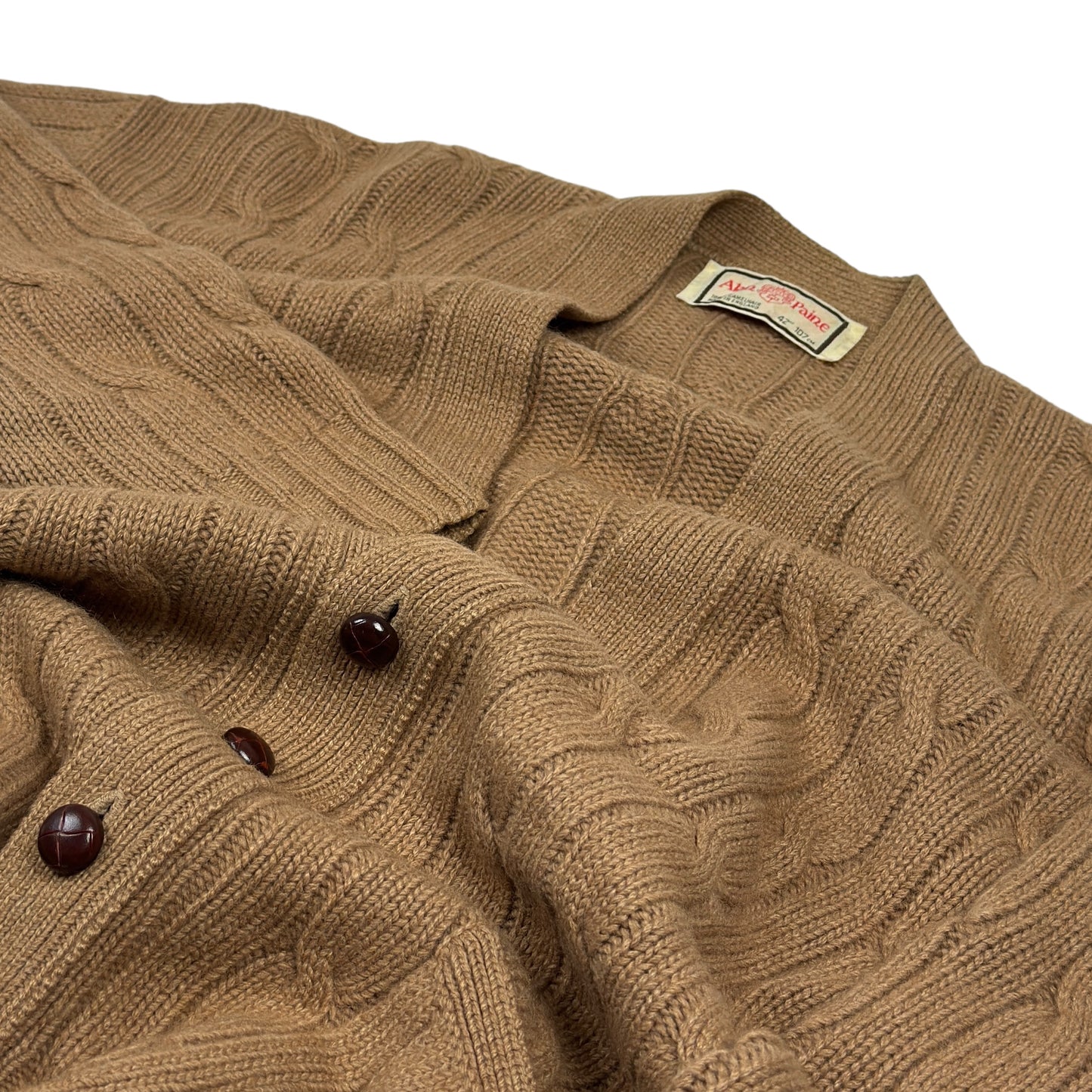 Cardigan Alan Paine Vintage 100% Păr De Cămilă - XL