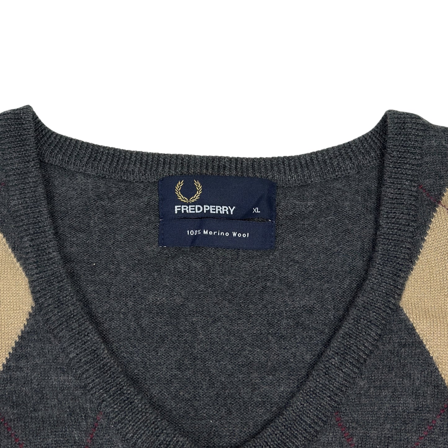 Pulover Fred Perry 100% Lână - L