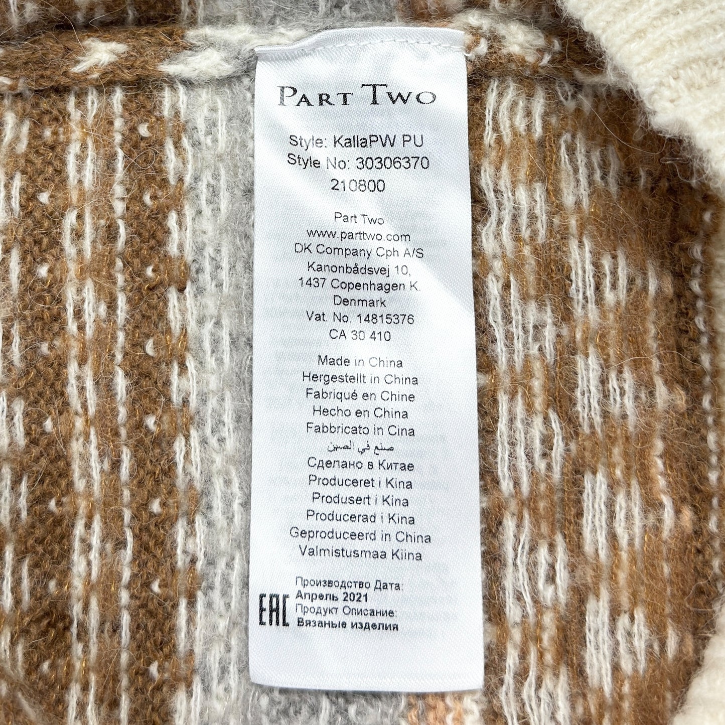 Pulover Part Two Femei 30% Alpaca 30% Lână - XS
