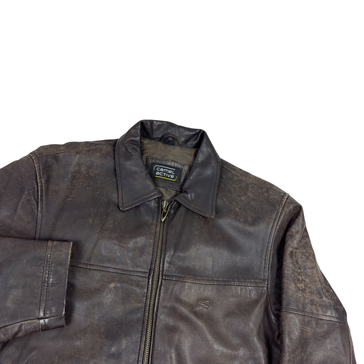 Jachetă CAMEL Vintage 100% Piele - XL