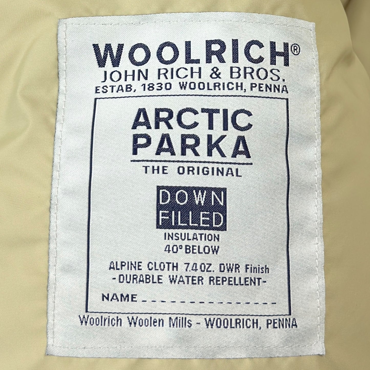 Geacă Arctic Parka Woolrich 80% Puf 20% Pene 100% Blană De Coiot - XXL