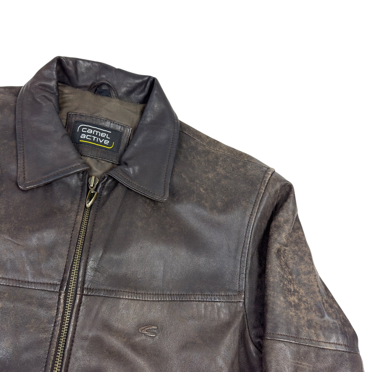 Jachetă CAMEL Vintage 100% Piele - XL