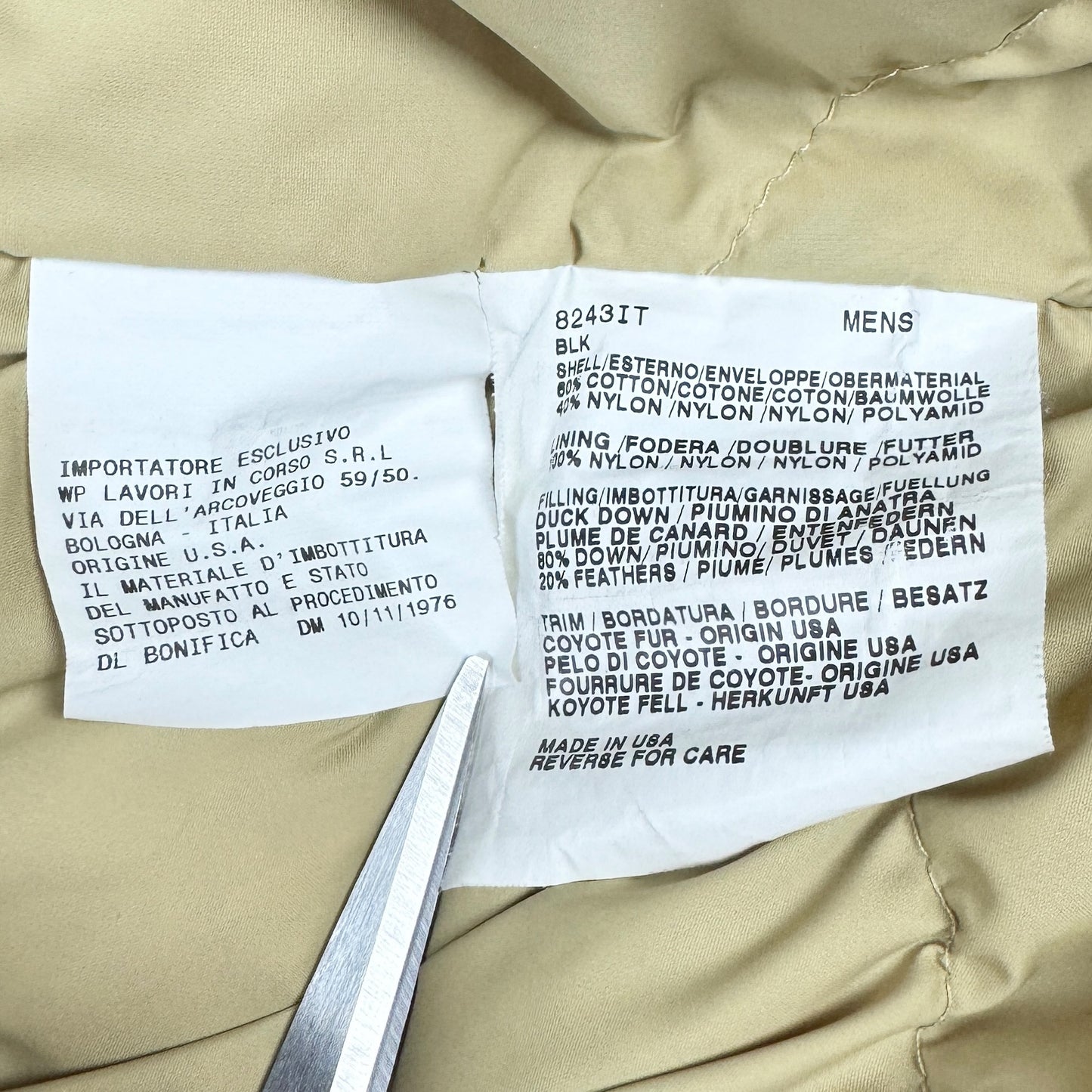 Geacă Arctic Parka Woolrich 80% Puf 20% Pene 100% Blană De Coiot - XXL