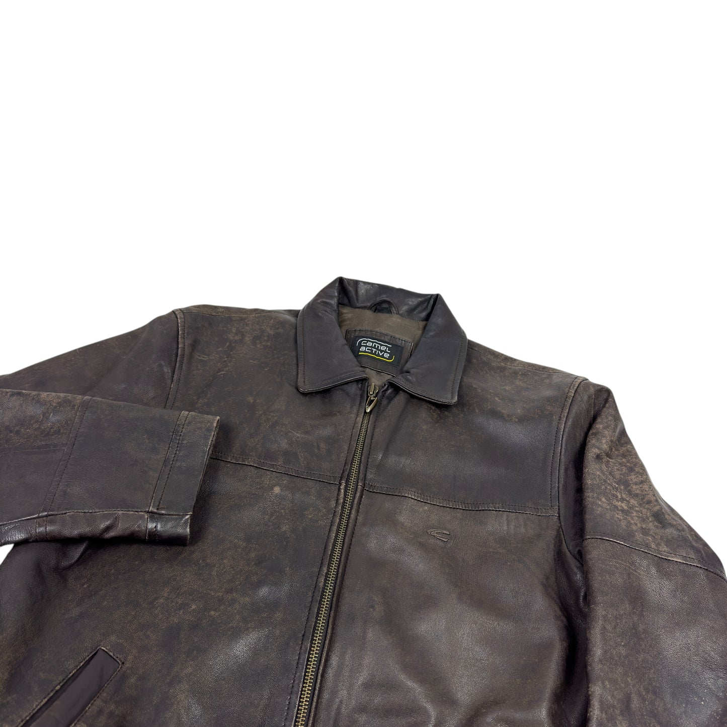 Jachetă CAMEL Vintage 100% Piele - XL