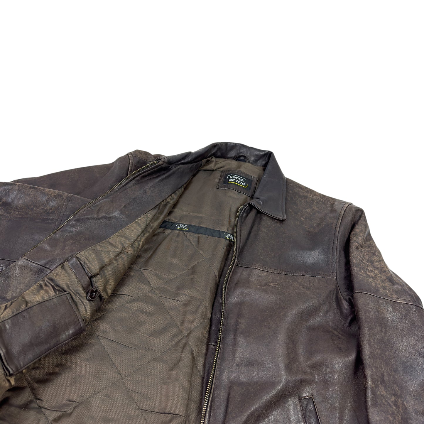 Jachetă CAMEL Vintage 100% Piele - XL
