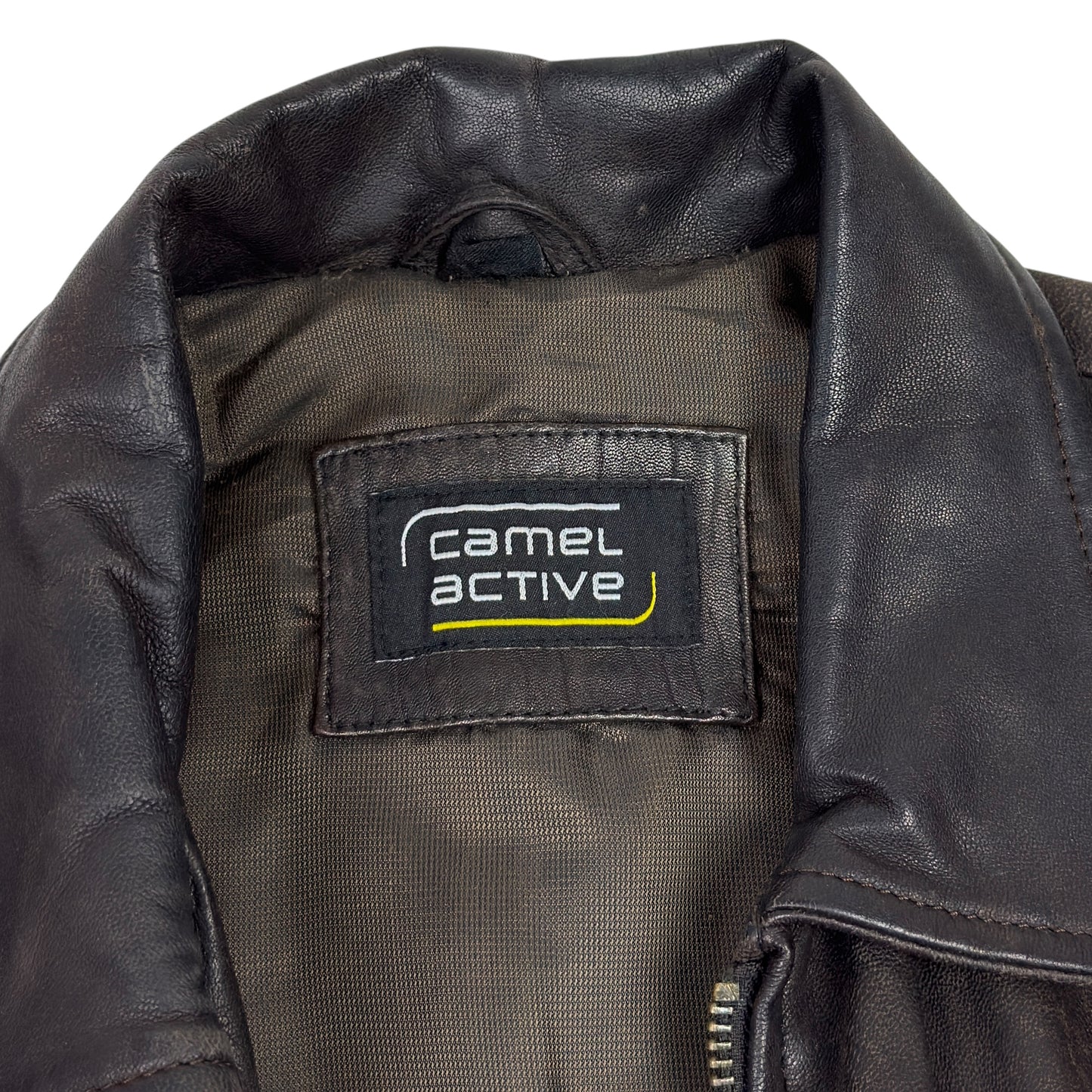 Jachetă CAMEL Vintage 100% Piele - XL
