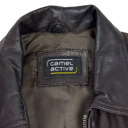 Jachetă CAMEL Vintage 100% Piele - XL
