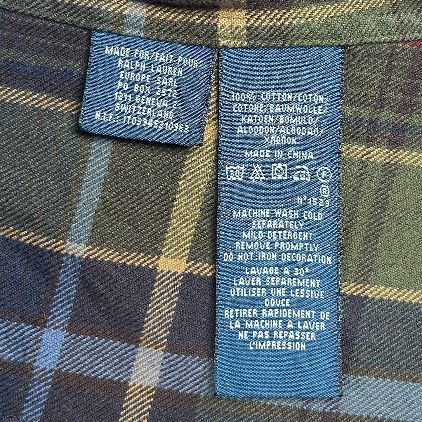 Cămașă Flannel Ralph Lauren Vintage Femei - L