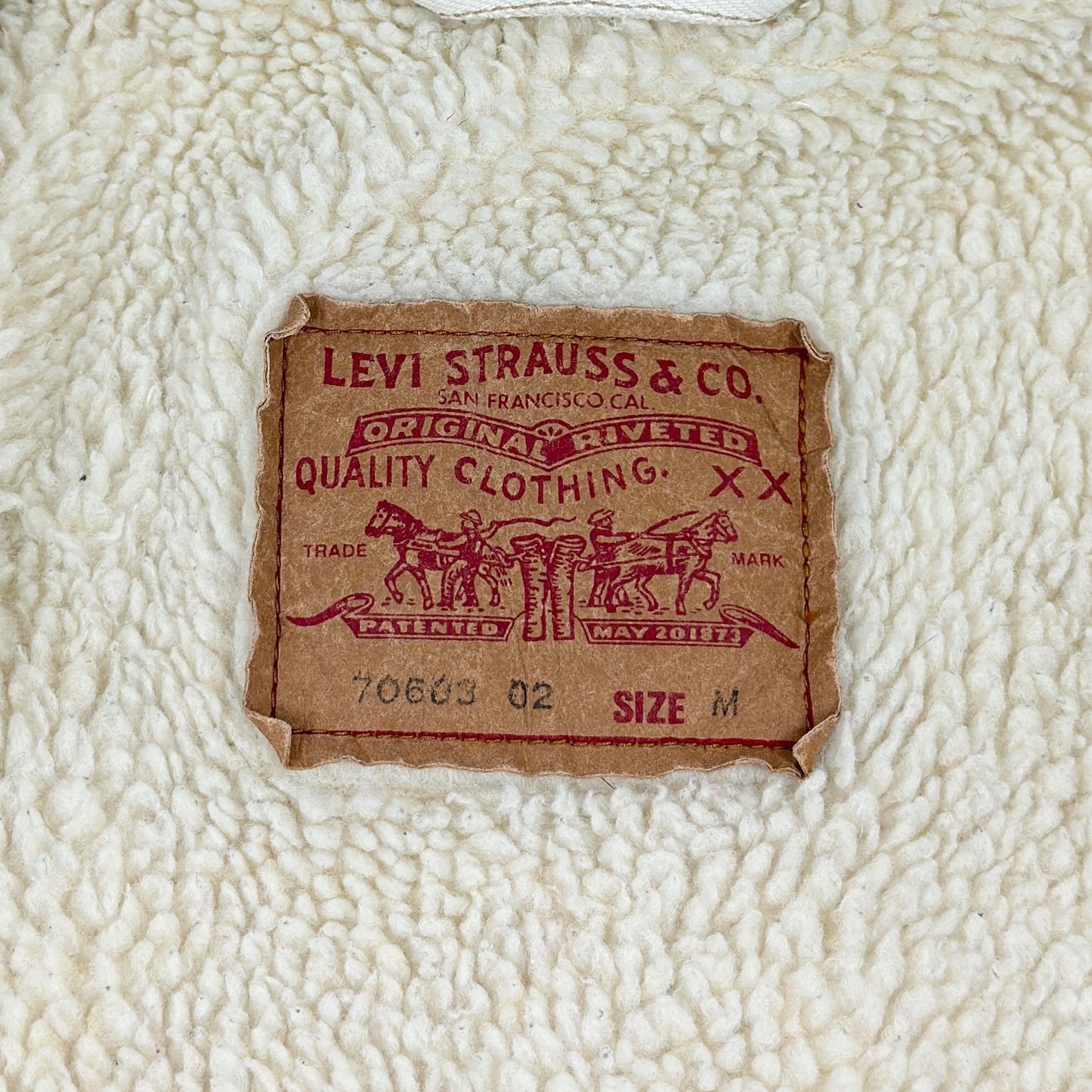 Jachetă Sherpa Levi's Vintage Din Anul 1992 - M