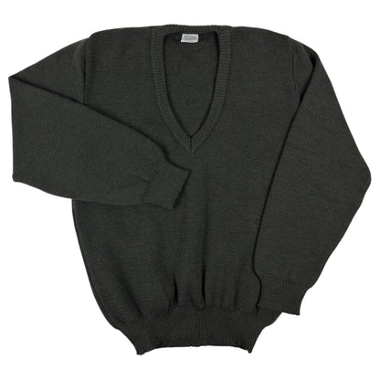 Pulover Micromedia Army Vintage 100% Lână - S