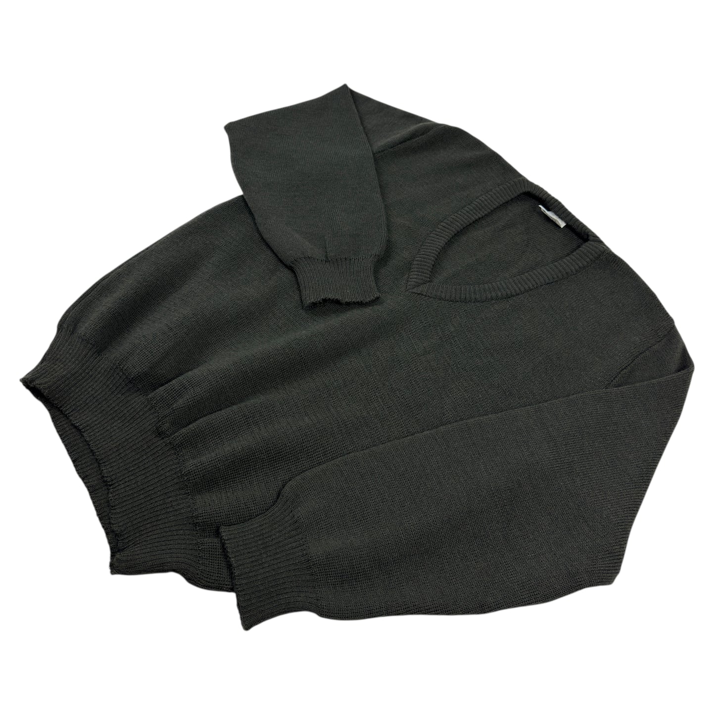 Pulover Micromedia Army Vintage 100% Lână - S