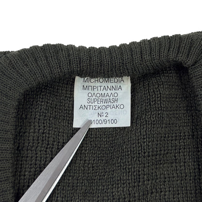 Pulover Micromedia Army Vintage 100% Lână - S