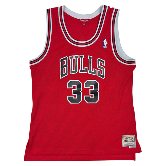 Jersey Maiou NBA Mitchell&Ness Chicago Bulls Scottie Pippen Femei - L