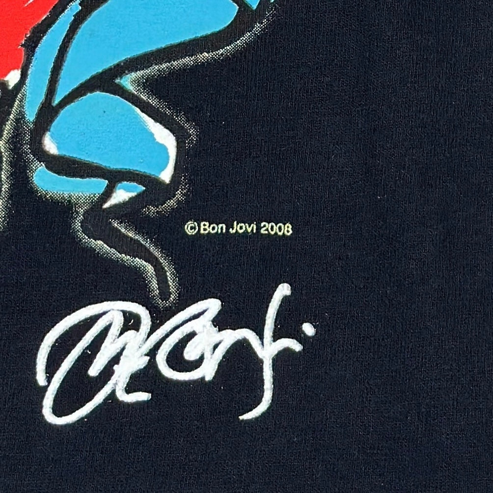 Tricou Hard Rock Cafe Bon Jovi Vintage Din Anul 2008 Femei - M