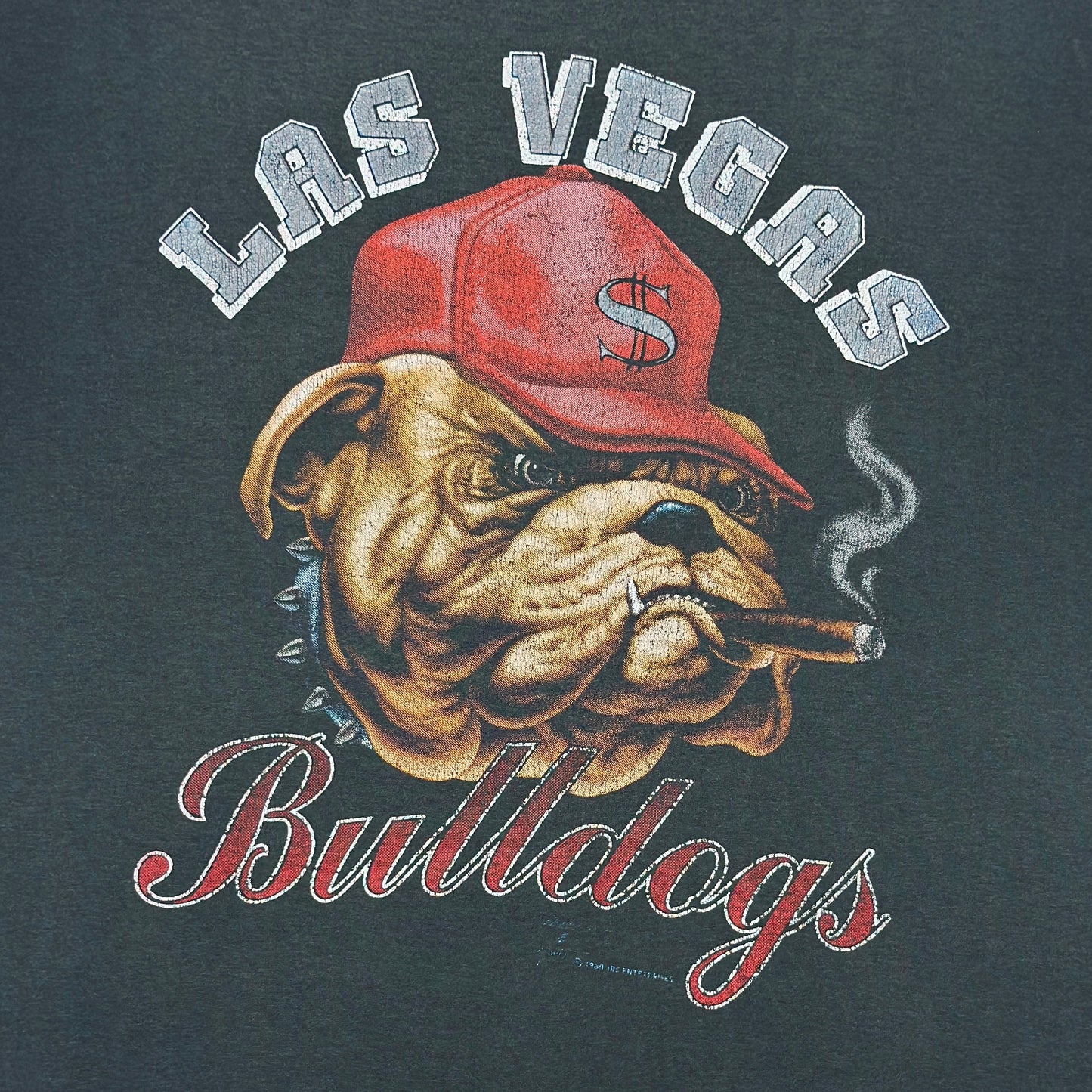Tricou Las Vegas Bulldogs Single Stitch Vintage Din Anul 1989 - M