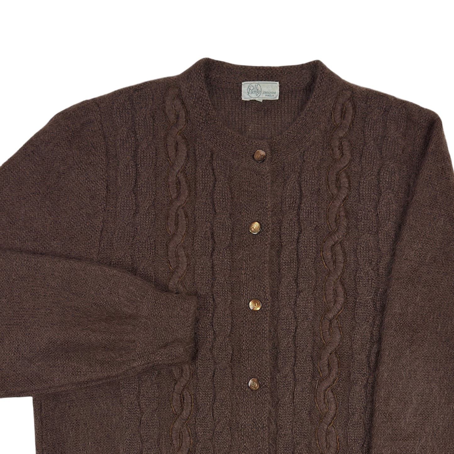 Cardigan Il Punto Vintage Femei 75% Mohair - L