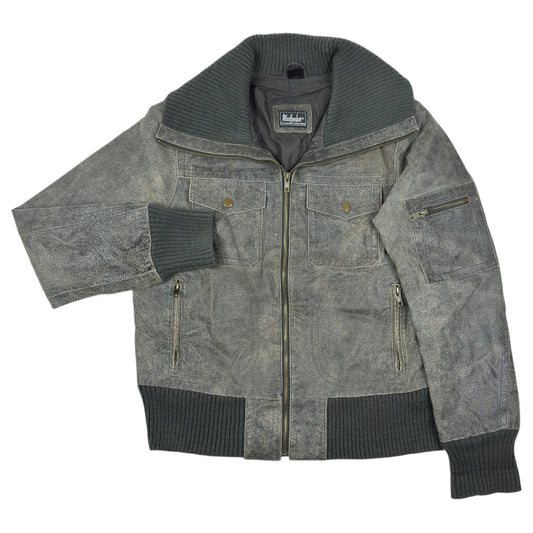 Jachetă Woodpecker Vintage 100% Piele Femei - L