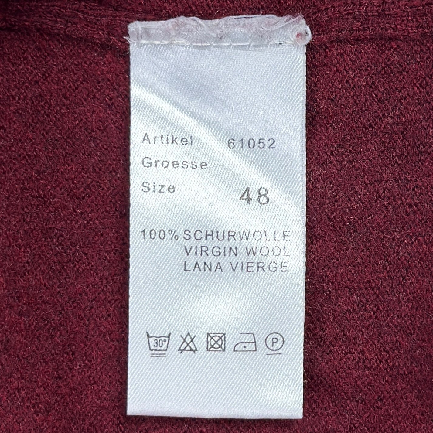 Pulover Burlington 100% Lână - S