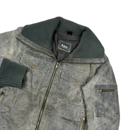 Jachetă Woodpecker Vintage 100% Piele Femei - L