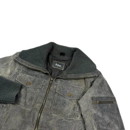 Jachetă Woodpecker Vintage 100% Piele Femei - L