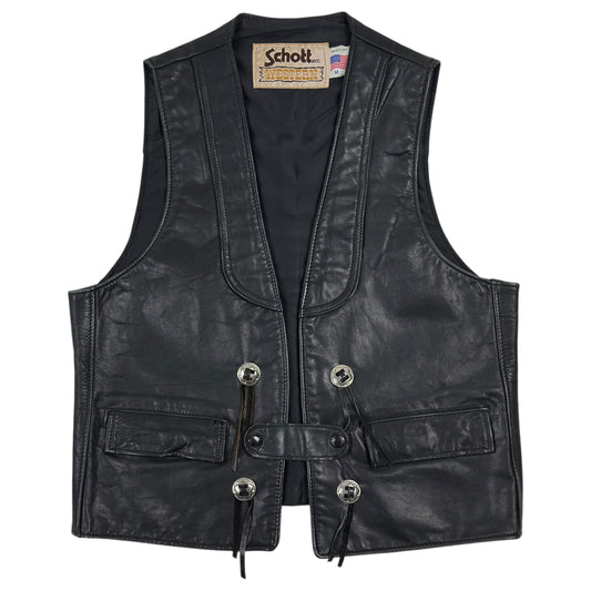 Vestă Schott NYC Vintage 100% Piele - M