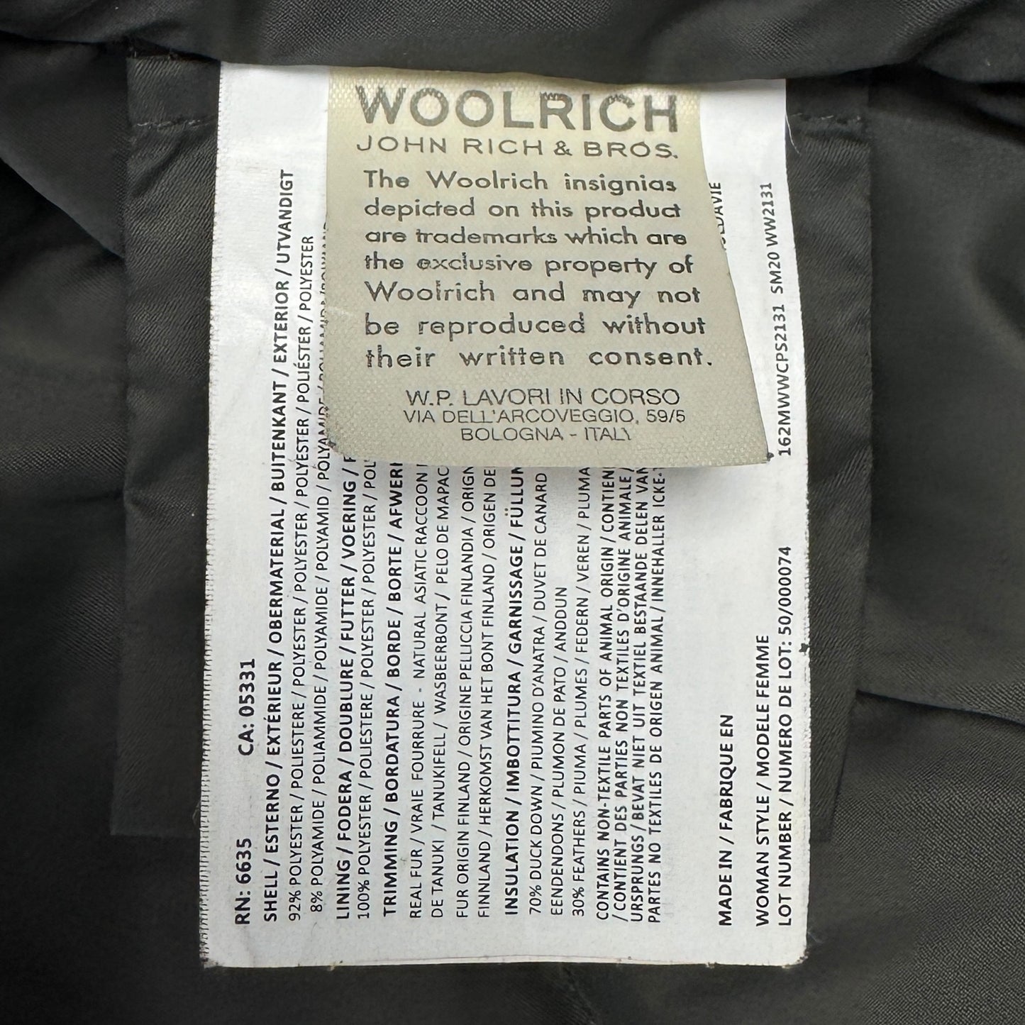 Geacă Parka Woolrich Femei 70% Puf 30% Pene - XS