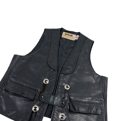 Vestă Schott NYC Vintage 100% Piele - M