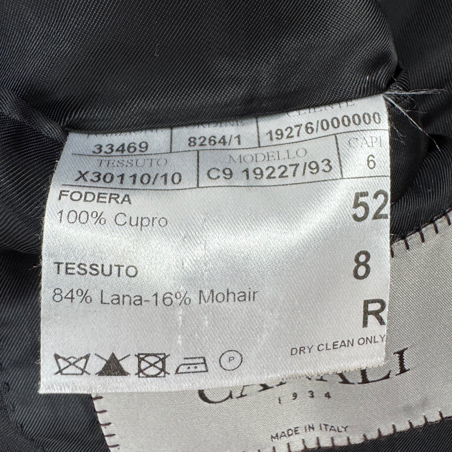 Sacou Canali 84% Lână 16% Mohair - L