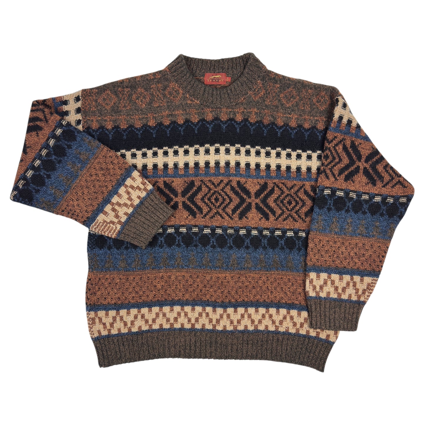 Pulover Status Vintage 50% Lână - L